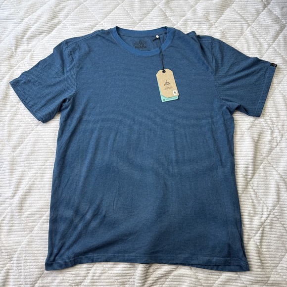 Prana Other - NEW Prana Crew T Shirt Mens Extra Large Blue Stripe Active Outdoor Sustainable